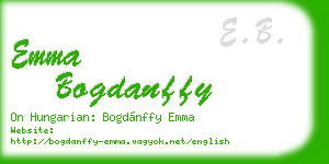 emma bogdanffy business card
